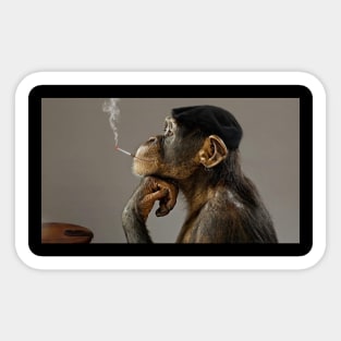 Monkey Smoking Sticker